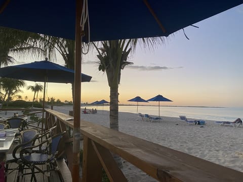 Beach nearby, beach umbrellas, beach towels