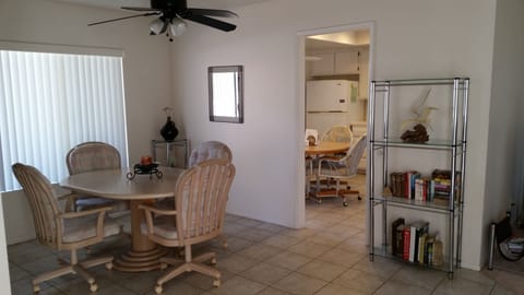 View into kitchen from dining room
