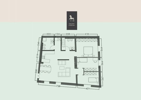 TUSCANY FOREVER RESIDENCE VILLA FAMIGLIA GROUND FLOOR APARTMENT no.2   