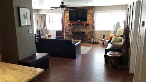 Living area | TV, fireplace