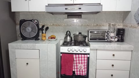 Microwave, oven, coffee/tea maker, toaster