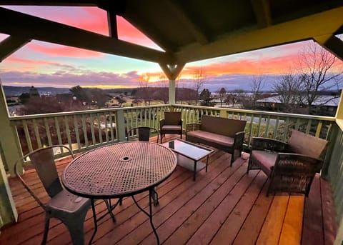 A winter sunset from the captain's walk