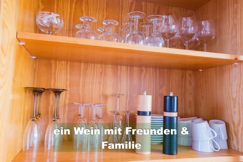 Wine, beer and champagne glasses for a convivial evening with friends or family