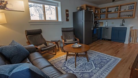 Open living room and kitchen