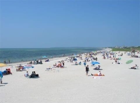 On the beach, beach towels