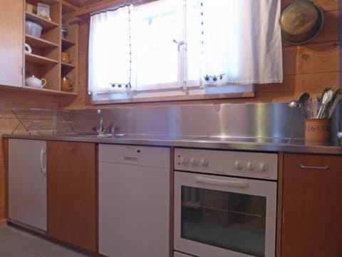 Fridge, oven, dishwasher, cookware/dishes/utensils