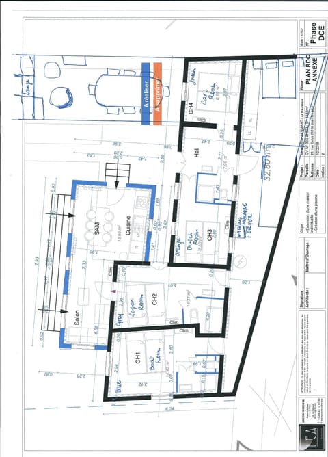 Maison des Pêcheurs - floor plan - an inside and a outside living + 5 rooms(10p)