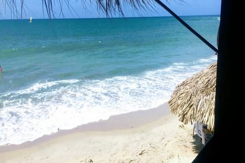 Beach nearby, sun loungers