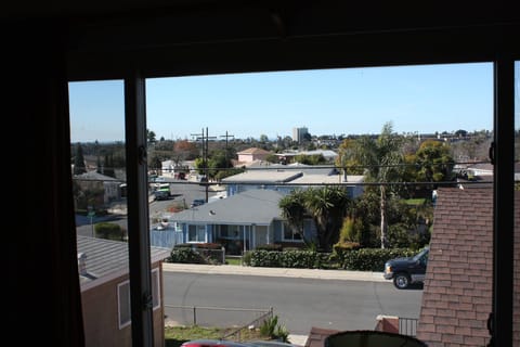 ocean and neighborhood view from living room.