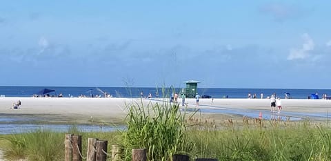 Beach nearby, sun loungers, beach towels