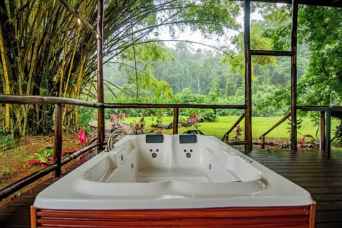 Outdoor spa tub