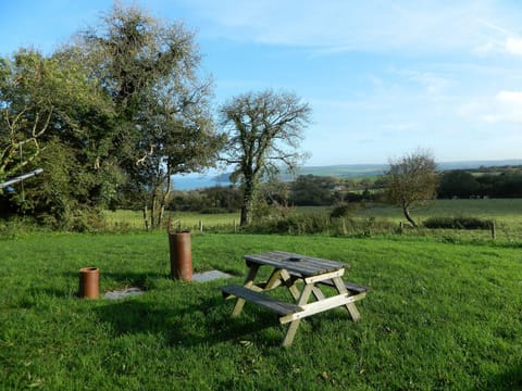 Large private garden overlooking the sea
