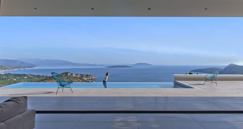 An infinity pool, a heated pool