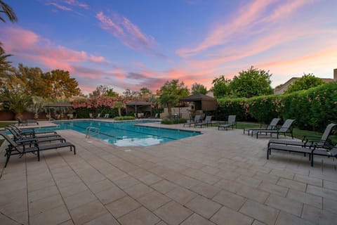 Outdoor pool, a heated pool