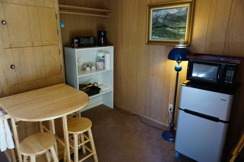 Kitchenette with Coffee maker, toaster oven, microwave, and mini - Kitchenette with Coffee maker, toaster oven, microwave, and mini fridge.