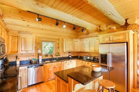 Kitchen with Full Size Refrigerator for Groceries