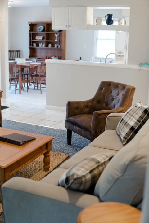 Living room with queen sleeper sofa