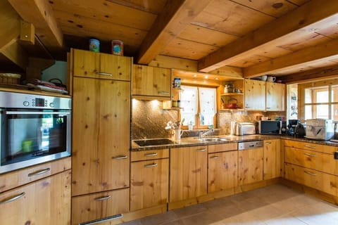 open wooden kitchen