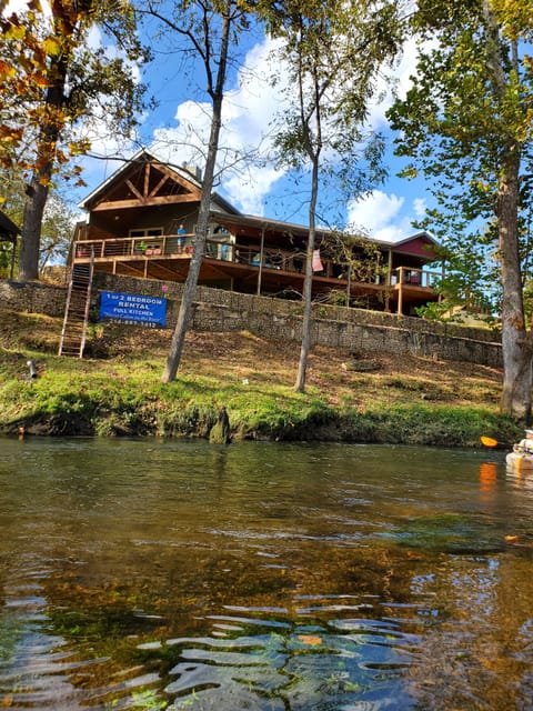 View from the river, the rental is on the right side

