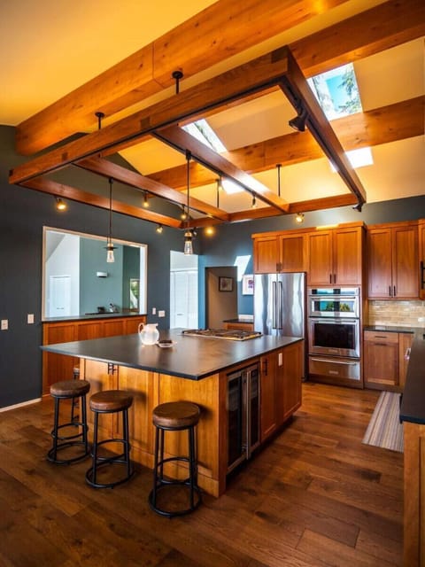 Kitchen, view towards entry.