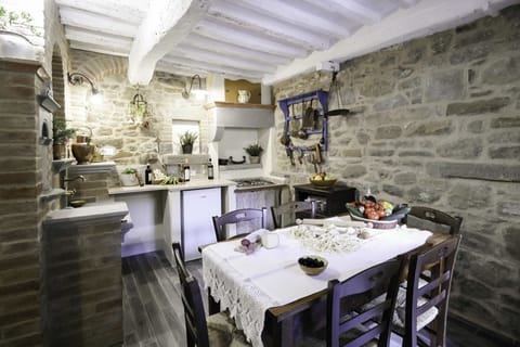 Dining room and kitchen