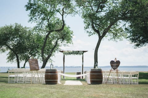 Outdoor banquet area