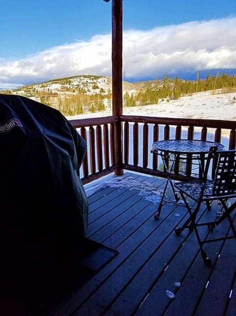 Upper deck with gas grill and incredible views!