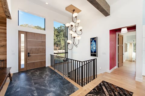 Entrance and hallway to master bedroom suite