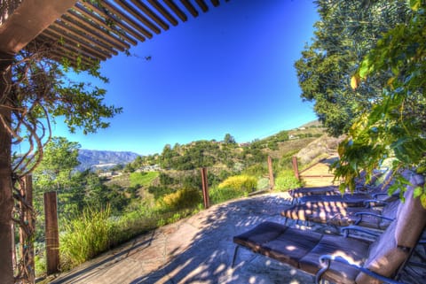 Carmel Valley View, Outside lounge and Boccie Ball court Hot Tub and Fire Place