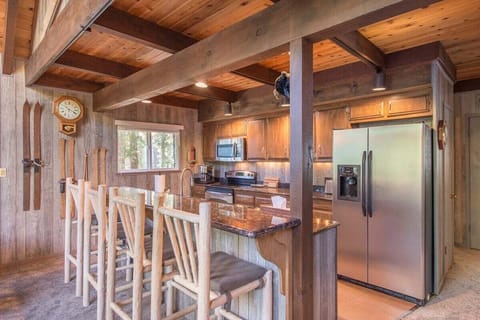 Kitchen with extra bar seating