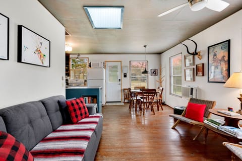 Open living, dining, kitchen, and bar area!