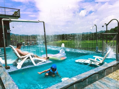 Outdoor pool, a heated pool