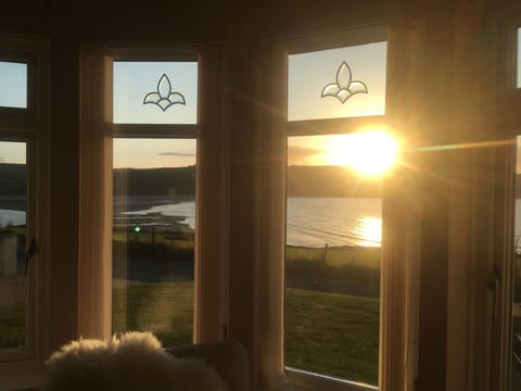 Sunset beaming through