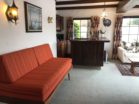 Comfortable sofa bed at living room.