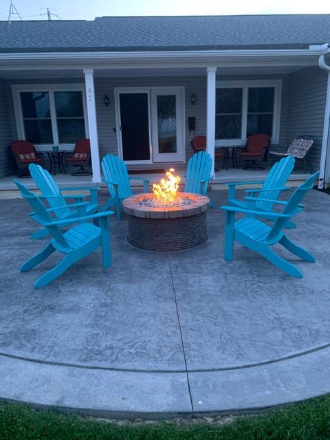 Front of house fire pit