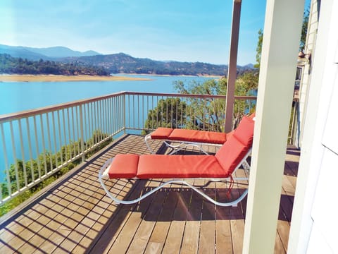 Watch your boat at the private dock below