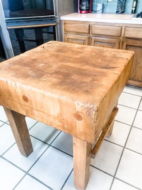 Check out the butcher block!