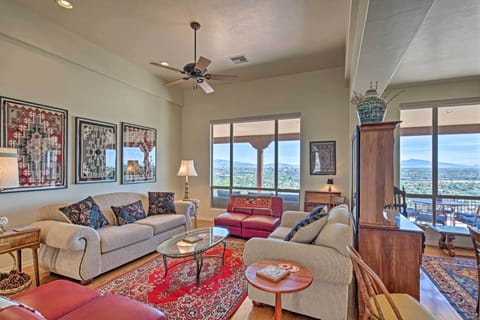 Southwestern decor lines the living areas.