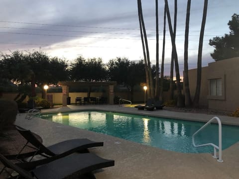 Outdoor pool, a heated pool