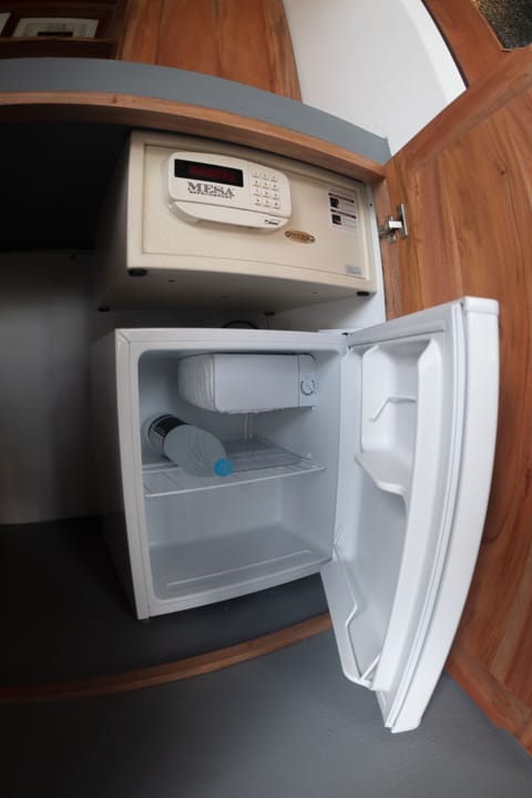 Mini refrigerator and a room safe to lock your valuables away.