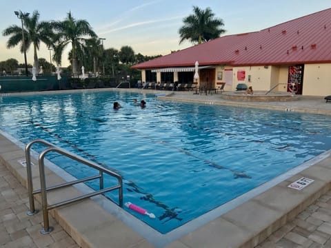 Outdoor pool, a heated pool