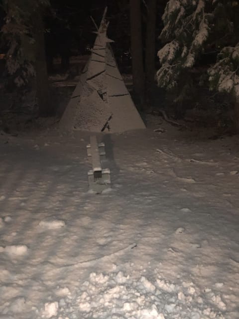 Front yard with tee-pee 