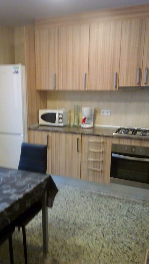 Fridge, microwave, oven, coffee/tea maker