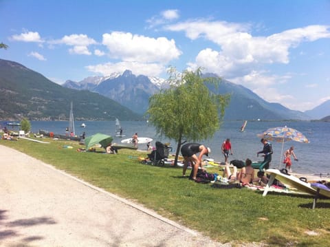 Beach nearby, sun loungers