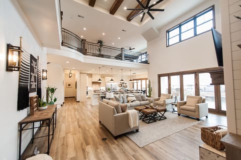 Open concept gathering room