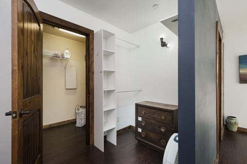 Closet and laundry room access.