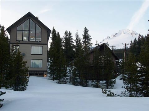 looking at back of house to right with Mt. Hood to the Left