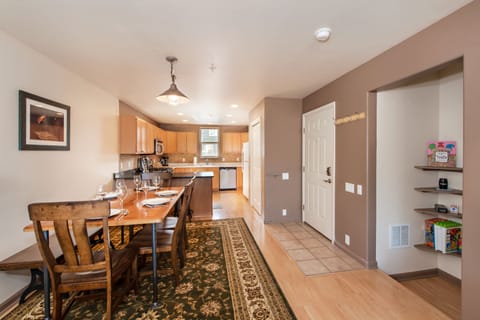 Dining area and kitchen