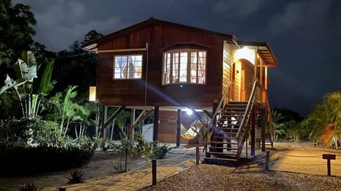 Areca House night view.