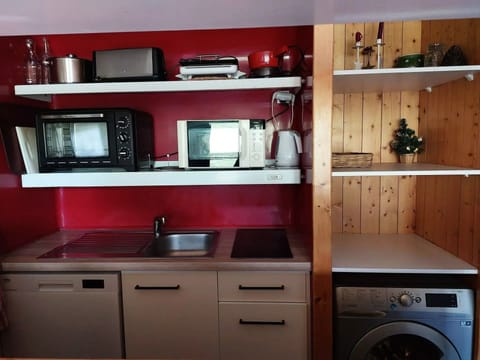 Microwave, oven, dishwasher, coffee/tea maker